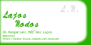 lajos modos business card